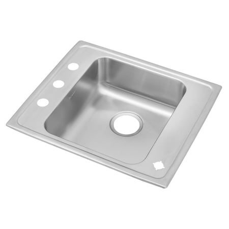 Elkay Lustertone Stainless Steel 22 X 19-1/2 X 4 Single Bowl Top Mount Classroom Ada Sink DRKADQ222040FR2